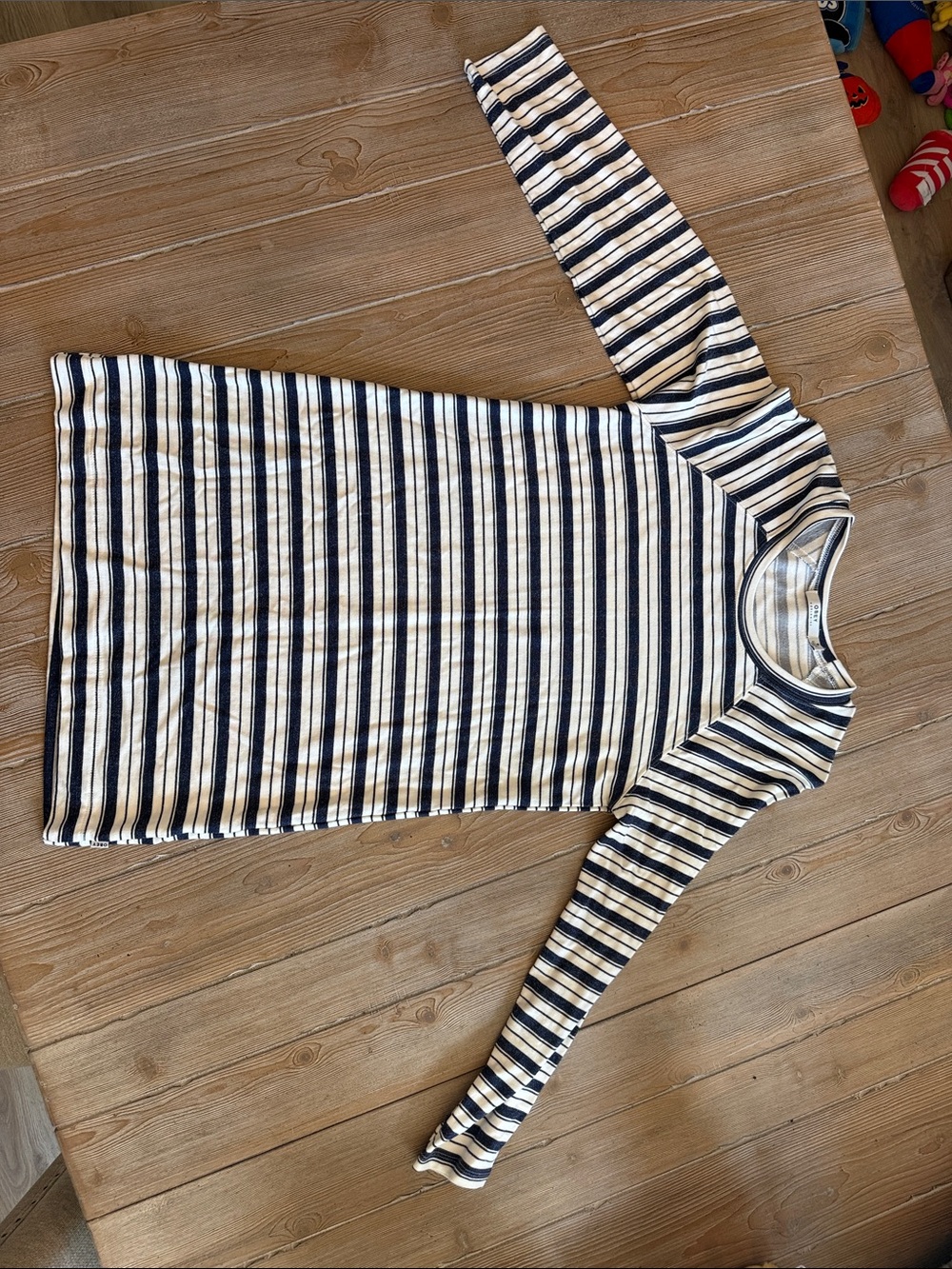 Obey Navy and White Striped Mini Dress